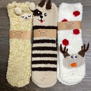 Ysense 3 pair of socks Womens animal socks